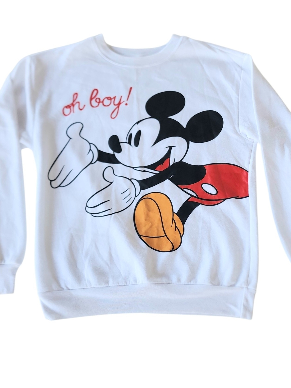 Disney White Mickey Graphic Sweatshirt with Red and Black Accents - Picture 6 of 8